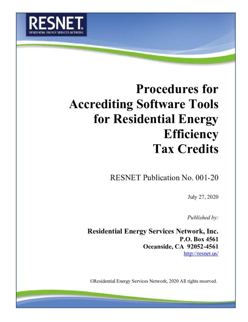 Revised Procedures Efficiency Tax Credits Accredited Software Tools 